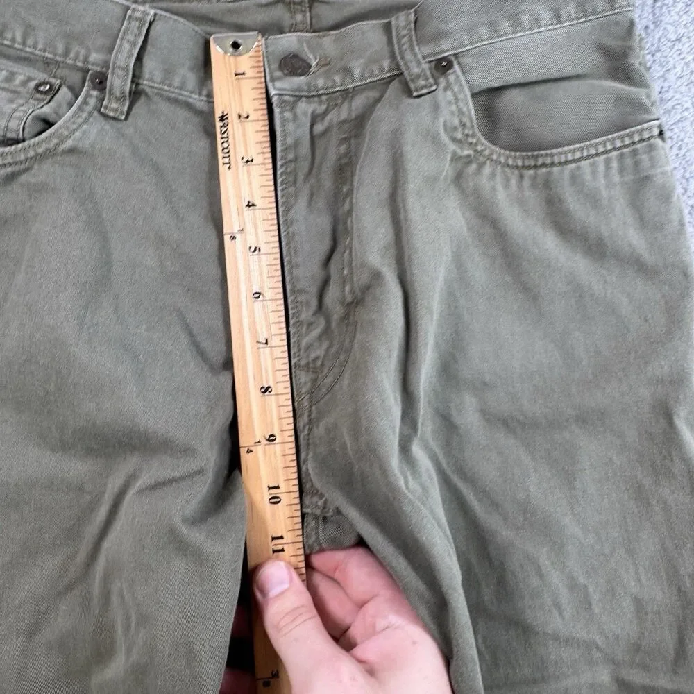 S Polo Ralph Lauren Pants Mens 34x30 Green 650 Straight Leg‎ Chino Flat Front